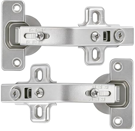HJ 135 Degree Corner Cabinet Hinges, 2 Pack Lazy Susan Hinges, Corner Kitchen Cabinet, Cupboard Folded, Folden Door,Replacement Hardware,35mm Cup, 3D/6-Way Adjustable