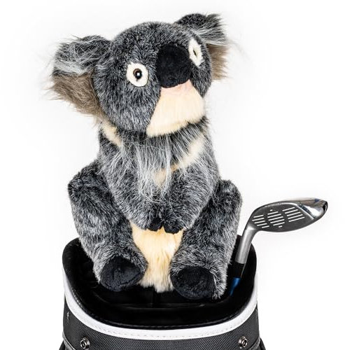 Daphne's Headcovers Unisex – Erwachsene Koala Headcover Schlägerhauben, Grau/Schwarz