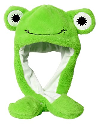 Funny Plush Bunny Hat Girls Animals Ear Moving Jumping Hats Unisex Cosplay Halloween Easter Christmas Birthday Dressup Cosplay Costume Gift with Paws