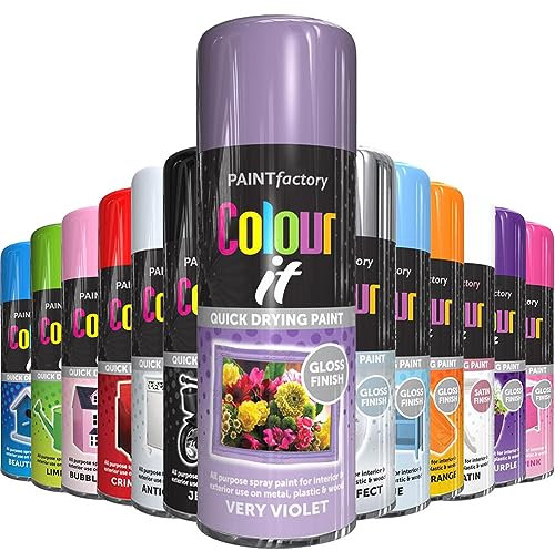 AlezyB - Very Violet 400ml All Purpose Spray Paint | Use on Metal, Wood, Plastic and Multipurpose Aerosol Professional Quality Perfect Finish, for Interior Exterior and Excellent Coverage