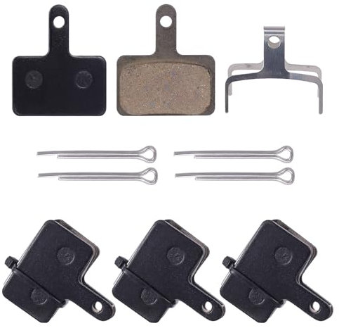 4 Pairs Resin Semi-Metal Bike Brake Pads, Bicycle Brake Replacement Pads, Bicycle Disc Rear Metal Brake Pads, Cube Mountain Brake Pads Competible with B01S B03S MT200 MT400 M315 M355 M515 M525