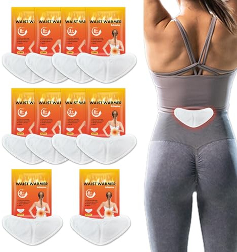 Almohadillas térmicas adhesivas | Calentador de cintura autocalentable - 10 almohadillas térmicas menstruales portátiles, parches de calor para molestias y alivio de espalda