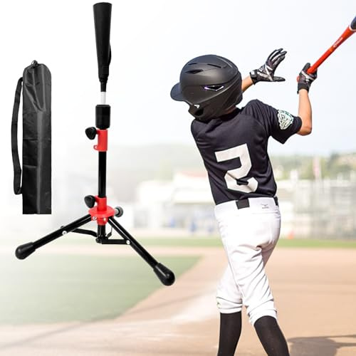 LPALNTYS Portable Batting Tee for Baseball/Softball,Tball Set for Toddlers 3-5 Tee Ball Set with Carry Bag, Portable Stable Tanner Tee, Baseball Training Equipment Aged 3-12