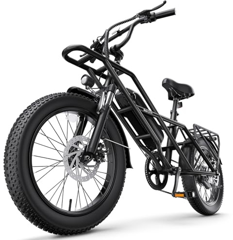 Baicycle 1800W Peak Fat Tire Electric Bike for Adults 20 inch Ebike 28 MPH E Bike 90 Miles Long Range 7 Speed Commuter Ebikes with 48V Removable Battery Front Fork Suspension