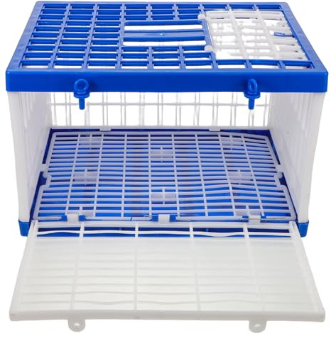 NUOBESTY Jaula Plegable para Aves Mensajeras de Plástico Ligero Transportín Portátil para Entrenamiento y Competición Caja de Transporte para Aves Jóvenes y Exhibición Cesta Resistente