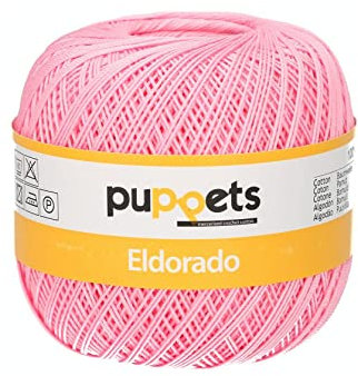 Puppets Eldorado Stärke 10 4574010-07511 rosa Häkelgarn, 100% Baumwolle