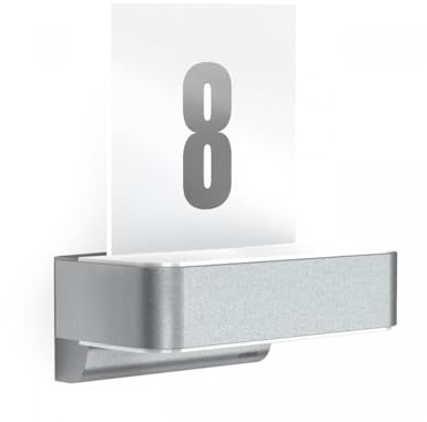 Steinel Lampada LED da esterni L 820 S argento, 9,8 W, 679 lm, Luce da parete per esterni con numero civico, rilevatore di movimento a 160°, portata max 5m