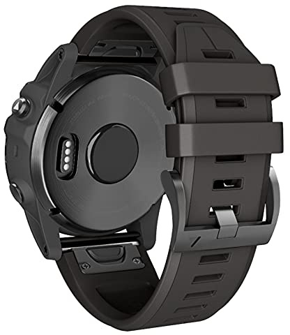 ANBEST Armband für Garmin Fenix 5/6/7/6 Pro/7 Pro, 22mm Schnelle Anpassung Armbänder Kompatibel mit EPIX 2/EPIX Pro 47mm/Fenix 5 Plus/Forerunner 965/955/945/935/745 Ersatzarmband, Schwarz