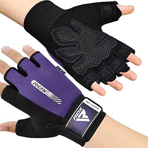 RDX Guantes Gimnasio Transpirable Gel Acolchado Antideslizante, Fitness Sports Guante Protección Palma Hombre y Mujer Entrenamiento Ciclismo Equipo de Gimnasio en Casa para Ejercicio