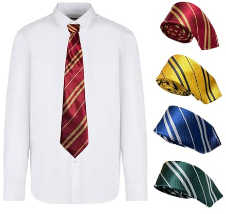 Seaehey Cravate Cosplay Cravate rayée Tie Striped Tie Necktie Multicolore Manteau de sorcier robes accessoires Halloween carnaval