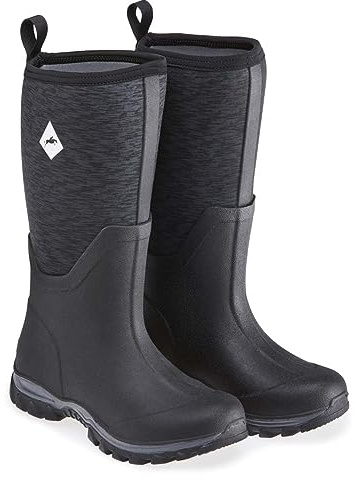 Harry Hall Neoprene Wellington - Durable Womens Outdoor Mud Boot with Snug-Fit, Easy to Clean, Perfect for Horse Owners - Comfortable & True to Size - Black - 5