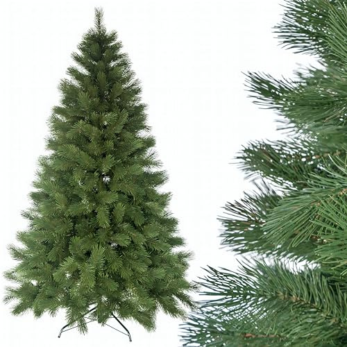 SMEREKA® Kiefer Künstlicher Weihnachtsbaum 210 cm - 100% Spritzguss Weihnachtsbaum Made in EU - Künstlicher Tannenbaum mit Ständer Metall - Christbaum Künstlich wie Echt Christmas Tree
