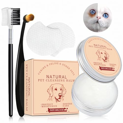 AllisWay Tränenfleckentferner Hund, Augenpflege für Hunde, Katzen Augen Reinigung, Tränenfleckenentferner Kit, Geeignet für Hunde und Katzen, Kann Tränenflecken aus den Augen von Haustieren Entfernen
