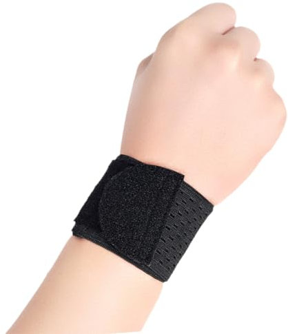 Ohulelks Fitness-Armbänder, Handgelenkstütze, Handgelenkschützer, Geeignet für Fitness, Handgelenkschutz, Atmungsaktive Bandagen, Riemen Schwarz