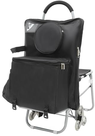 Carro de la compra Carro de la compra Escaleras Carro de la compra con asiento, Carro de la compra plegable, Subir escaleras, Carro de mano portátil, bolsa de la compra con ruedas, carrito de la