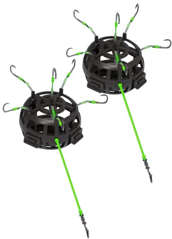 Equipamiento para Alla – Jaulas flotantes para con 2 piezas – Set para mar, río, lago, trucha, surf, caña de pescar y mosca
