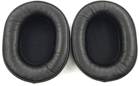 Rxgiasup Cuscinetti universali di ricambio ovali in pelliccia di agnello, 70 x 90 mm, 75 x 95 mm, cuscinetti auricolari in schiuma per grandi orecchie