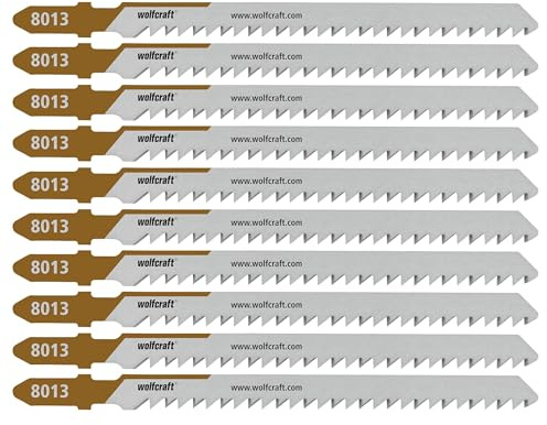 wolfcraft 1 lame de scie sauteuse, coupe fine - Lame HCS avec queue en T - idéale pour le bois tendre et le MDF - Profondeur de coupe 65 mm - 8013100