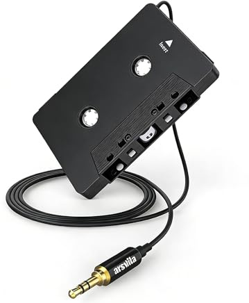 Sxhlseller Ricevitore di Cassette Audio Bluetooth per Auto, Adattatore per Cassette aux per Auto e Adattatore Jack Audio aux da Tipo C a 3,5 Mm (nero)