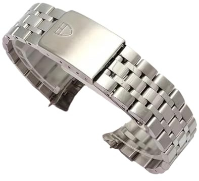 ROUHO Cinturino Orologio Acciaio Inossidabile Bracciale Metallo Ricambio Jubilee Maglie Bicolore Oro Argento per Tudor Prince and Princess - Argenteo 19mm