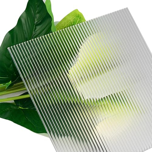 DQZRTUECA Pannello Acrilico Trasparente a Strisce Spesse, 5 mm, Dimensioni Multiple(200mm x 300mm)