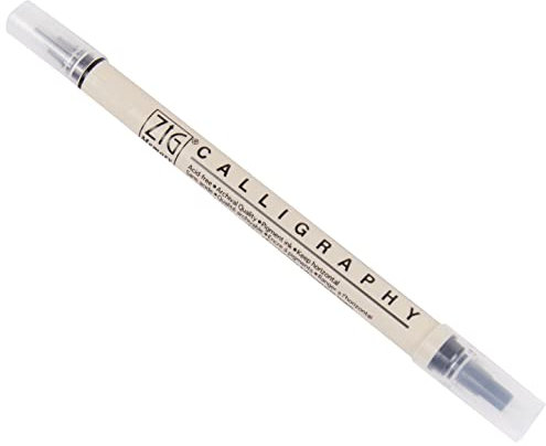 Rayher Kalligraphie-Stift, Calligraphie Stift, doppelseitig, schwarz, 2 Spitzen, Strichstärken 2 mm + 5 mm, 7869401