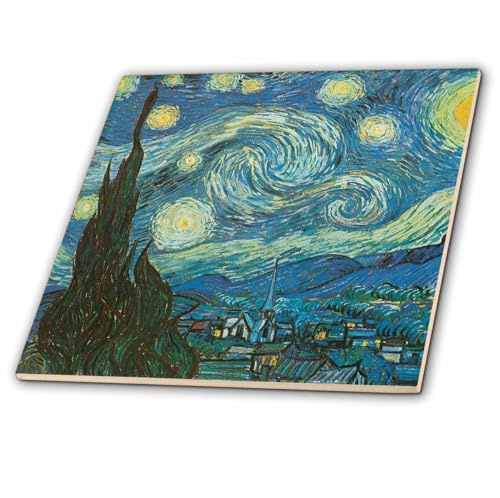 3dRose Starry Night by Van Gogh Vintage - Ceramic Tile, 12 (ct_164649_4)