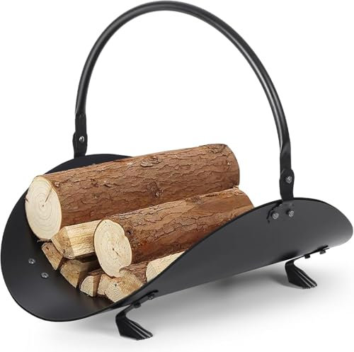 AMAGABELI GARDEN & HOME Portalegna per caminetto da interno per legna da ardere, in metallo, per legna da ardere, organizer per esterni