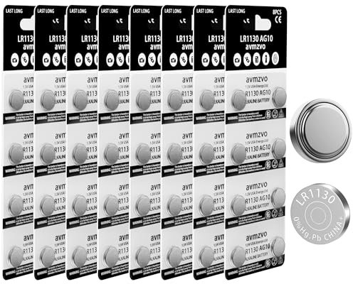 LR1130 Batterien Knopfzellen AG10 LR 1130 Batterie 1.5V (64Stück) LR54 1131 189 Alkaline Knopfzelle Ohne Quecksilber【3 Jahre Garantie】