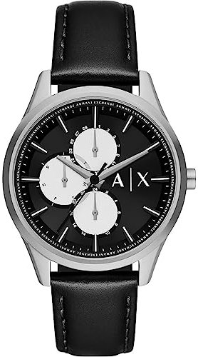 Armani Exchange Men's Watch Quartz/Multi Movement 42mm case Size with a Leather Strap AX1872