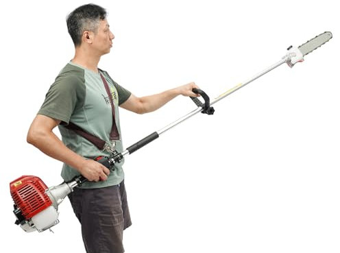 Benzin Hochentaster 2-Stroke Freischneider Motorsense mit 1.5m Kurbel Benzin Multifunktionsgerät