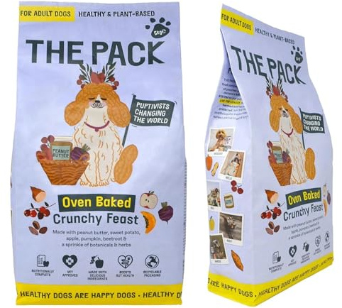 THE PACK Premium Adult Dry Dog Food: Oven Baked & Plant-Based, Pre & Post Biotics To Support Gut Health (5kg)