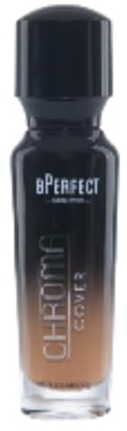BPerfect Chroma Cover Matte Foundation - Weightless Full Coverage Base with Hyaluronic Acid & Vitamin E - Soft Matte Finish - Shade 24 - W10 Medium-Deep Peach