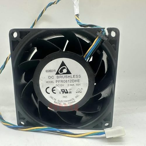 80mm PC Case Fan, 9500RPM Quiet Cooling Fan with PWM Control double ball bearing DC12V 2.54A 8038 4-wire for Gaming PC/Computer Case cooling fan