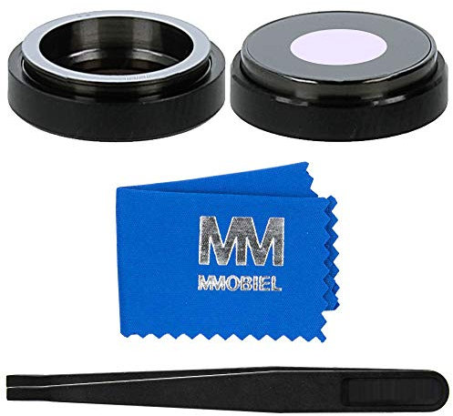 MMOBIEL Lente Vetro Fotocamera Postiore di Ricambio Compatibile con iPhone XR - 6.1 inch - 2018 - con Adesivo - incl. pinzette e Stoffa - Nero