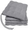 GREEN MARK Textilien Basic 4er-Set Sitzkissen Stuhlkissen für Außen oder Innen 40x40cm weich gefüllt, Silber grau