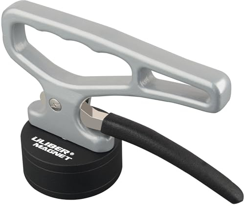 ULIBERMAGNET Heavy Duty Strong Magnetic Pickup Tool,Magnetic Lifting with Quick Release,Portable Material Collector with Ergonomic Handle for Iron Plate,Tool Steel,Laser Cutting