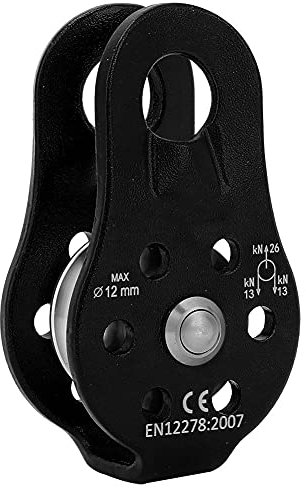 Msiud Carrucola Arrampicata, Carrucola Forestale Puleggia 26KN in Lega di Alluminio per All'Aperto Gruppo di Pulegge Gravosi Roccia Speleologia Alpinismo per Arrampicata su Corda da 12 mm