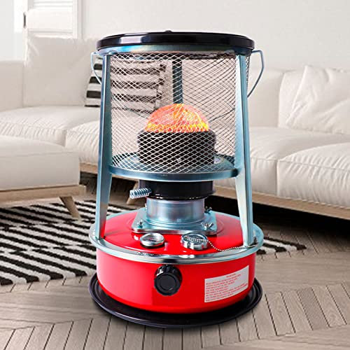 BomDog Estufa de Queroseno de Interior, Calentador de Queroseno Portátil, Estufa de Petróleo Eficiente, Quemador de Estufa de Parafina sin Electricidad/4.6L-Red