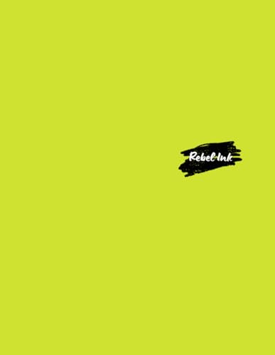Rebel Ink: Unruled Notebook: 8 1/2 x 11 Inches | Plain White Paper | 222 Unlined Blank Pages of Creative Freedom | Pear Cover