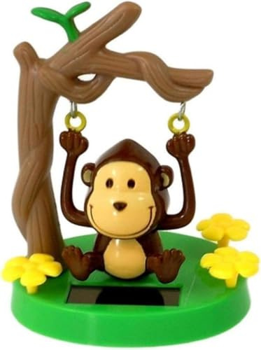 Hehglng Cute Monkey Solar Swinging Animated Bobble Dancer Toy,Car Decor Toys Home Decoration, Kawaii Solar Powered Dancing Monkey Toys