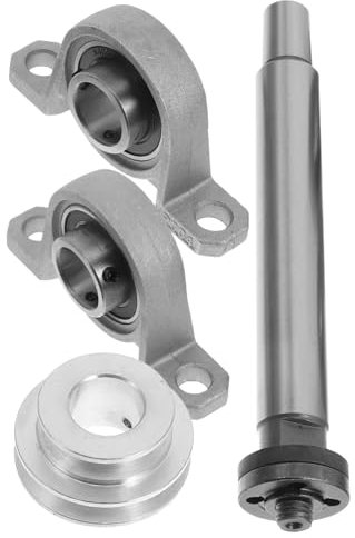 HOUDERCO Spindle Pulley Steel Silver Compact and Portable Versatile Design for Woodworking Pulley for Bench Saw Spindle Assembly Suitable for Beginners and Professionals