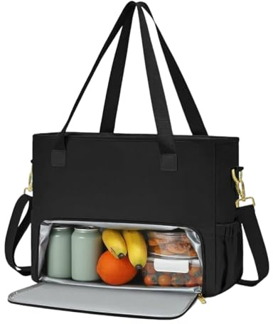 Borsa Da Lavoro Con Scomparto Per Il Pranzo | Borse da Lavoro per Computer Donna | Borsa a Capienza Grande con Traversina per Spiaggia Viaggio Campeggio | Per Insegnanti Infermieri Studenti Universita