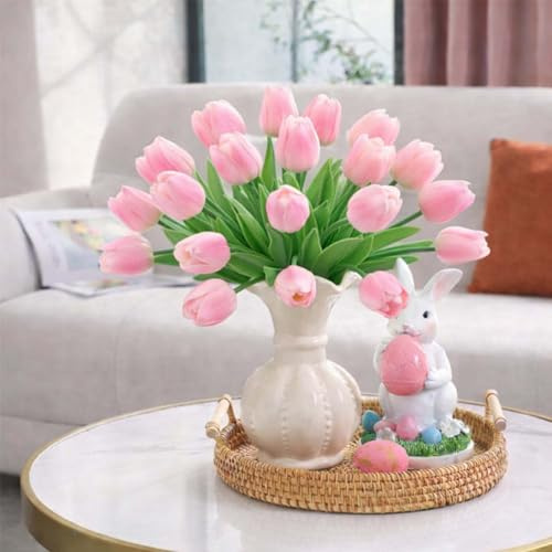 Verphysis Tulipani Finti Realistici 20 Pcs, 34cm Tulipani Artificiali, Real Touch, Fiori Finti per Decorazioni da Vaso per Decorazioni per Tavolo, Festa, Soggiorno, Matrimonio (A)