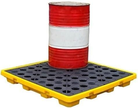 Vasca di Raccolta sversamenti in plastica Industriale con divisori - Piattaforma modulare di Raccolta di liquami oleosi con prevenzione sversamenti, 120x60x18 cm, Adatta per soluzioni effici