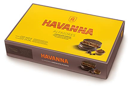 Havanna | Alfajores al Cioccolato | Biscotti Ricoperti Ripieni di Dulce de Leche | 12 unità | 660 g
