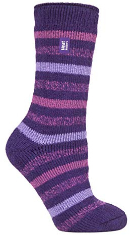 HEAT HOLDERS - Women's 2.3 tog Luxury Thick Fluffy Thermal Socks for Winter 4-8 UK (4-8 UK, Rosebud Purple)