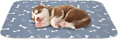 Geyecete- Tappetini igienici per Cani, Pacco da 2 traversine assorbenti Lavabili, riutilizzabili addestramento Tappetini per Cane, educatore pads per cuccioli, gattini, porcellini d'India -Grigio-S