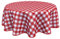 Home Direct Runde Wachstuch-Tischdecke, PVC, abwischbar, Gingham-Karo-Muster, 160 cm, Rot