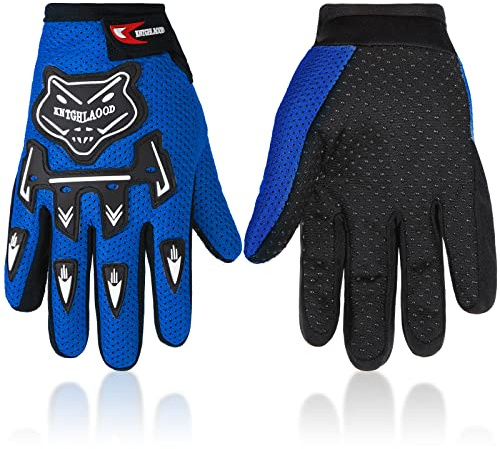 Frienda Kinder Winter Sport Handschuhe Power Sports Rennhandschuhe Reiten Motocross Schmutziges Fahrrad Radhandschuhe für Wandern Outdoor (Königsblau)